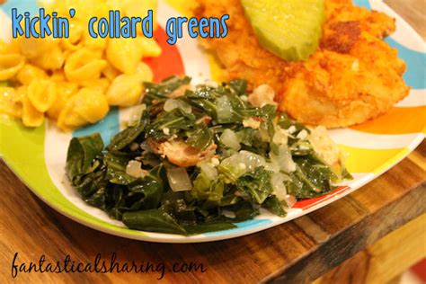 Fantastical Sharing of Recipes: Kickin' Collard Greens