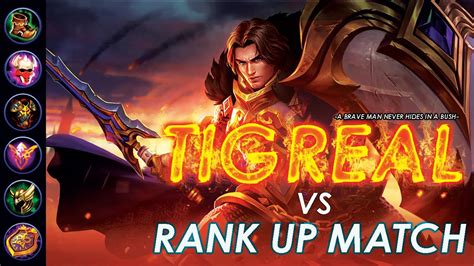 Tigreal Vs WTF Rank Up Match L Perfect Tigreal L Epic Comeback L Mobile