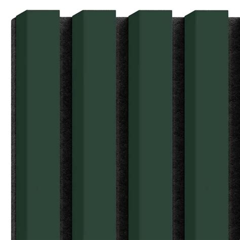 Panou Riflaj Decorativ Acustic Lameo Mini Sticla Verde Fetru Negru