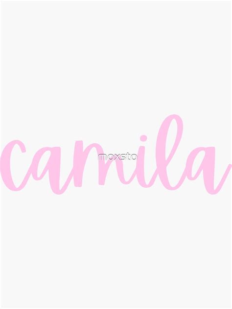 Camila Name Pink Sticker For Sale By Moxsto Redbubble