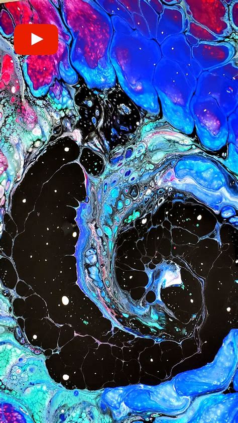 EASY Galaxy Fluid Art Technique Open Cup Acrylic Pour Tutorial By