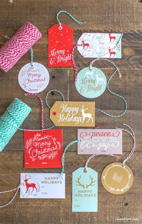 Printable Holiday T Labels And Tags By The Lia Griffith Studio Free