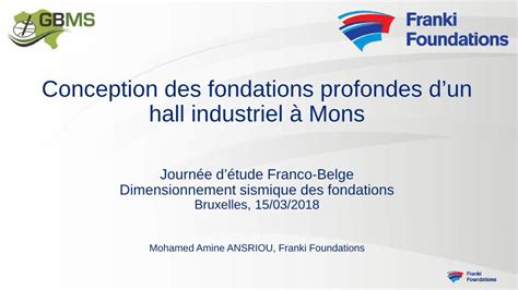 Pdf Conception Des Fondations Profondes Dun Hall Industriel