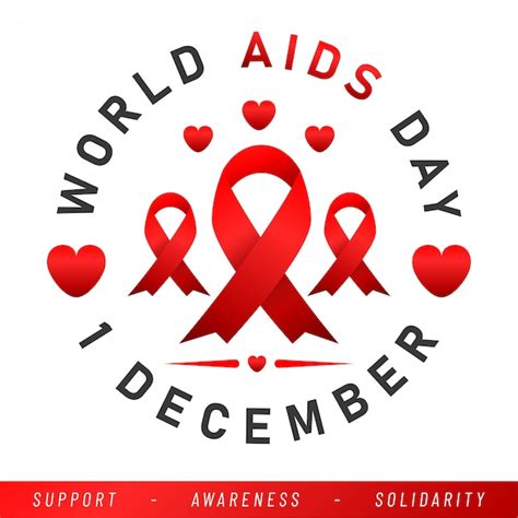 Premium Vector World Aids Day Banner Aids Awareness Red Ribbon