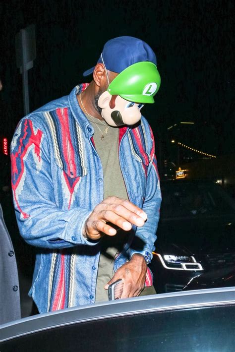 LeBron James Wearing a Luigi Mask For Halloween | LeBron James Dressed ...