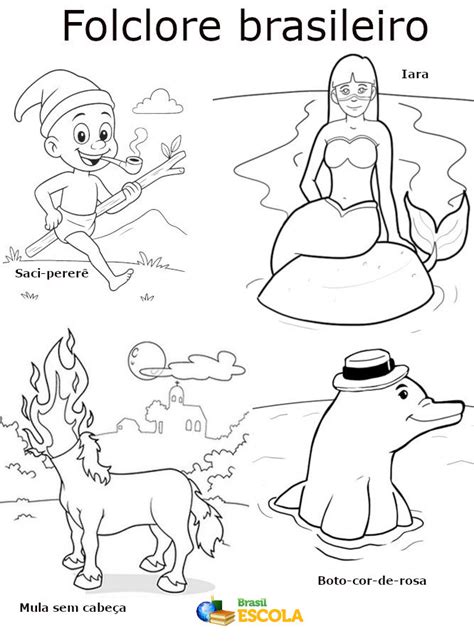 Desenho Para Colorir Do Folclore Brasileiro - Desenhos para colorir: Folclore brasileiro. Personagens do folclore ...