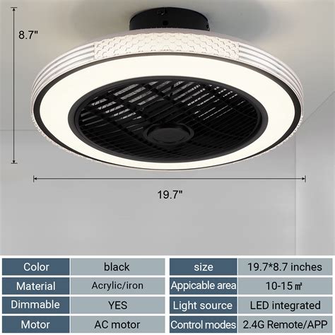 Madshne Low Profile Flush Mount Ceiling Fans With Lights And Remote