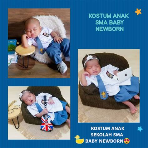 Jual Kostumbayitemasma Kostum Sma Baby Newborn Kostum Tema Sma Untuk