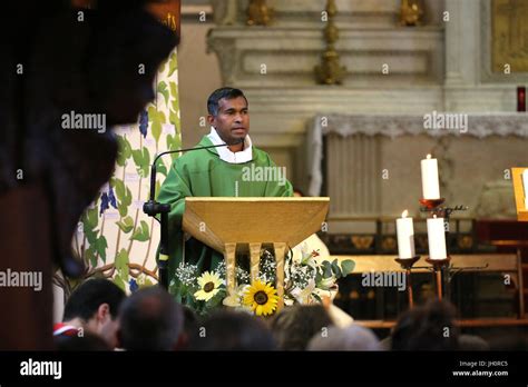 Catholic mass. Liturgy of the Word. France Stock Photo - Alamy