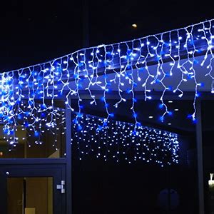 Ledya Icicle Lights Outdoor M Ft Blue And White Leds Fairy