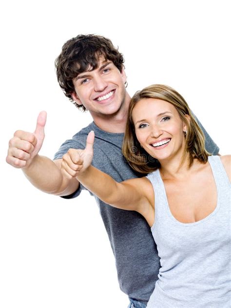 Smiling People with Thumbs-up Gesture Stock Image - Image of beautiful, okay: 15279913