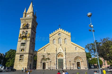 Messina Cathedral Duomo Di Messina, Sicily, Italy Editorial Stock Image - Image of piazza ...