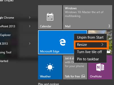How Do I Resize Application Tiles In Windows