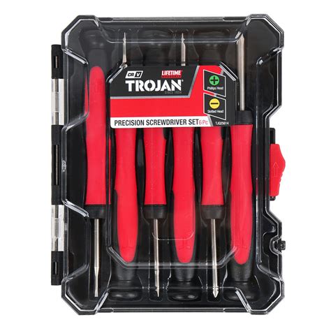 6 Piece Precision Screwdriver Set Trojan Tools