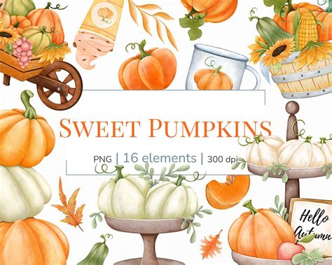 Pumpkin Clipart Fall Clipart Thanksgiving Day Clipart Autumn Clipart ...