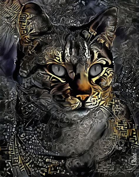 Santyblack Cat Arts Num Riques Par L Roche Artmajeur Peinture De