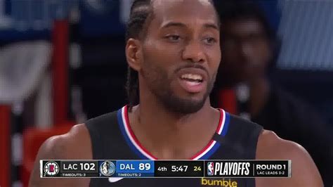 Kawhi Leonard Full Play Clippers Vs Mavericks Playoffs Game