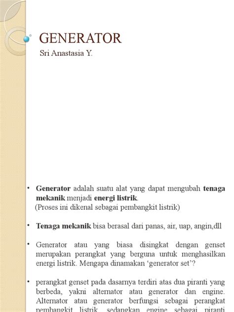 GENERATOR Listrik | PDF