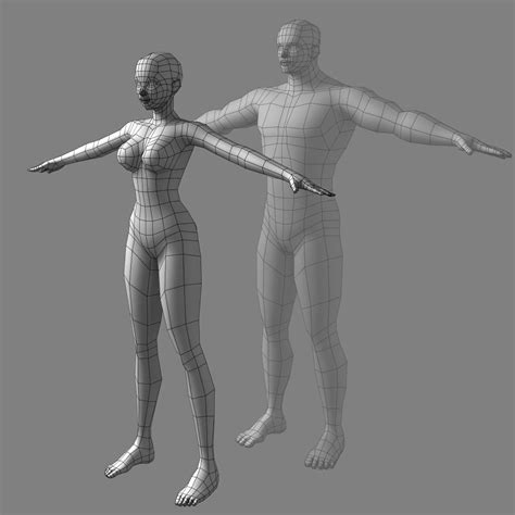 Low Poly Female Real Time Base Mesh 3d Model 39 Obj Lxo Lwo Fbx Free3d