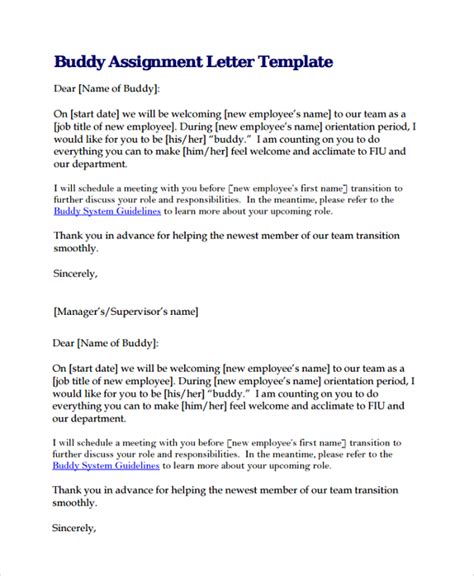 Free 13 Assignment Letter Samples And Templates