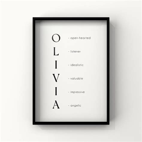 Personalized Name Definition Prints Name Meaning Print Personalized