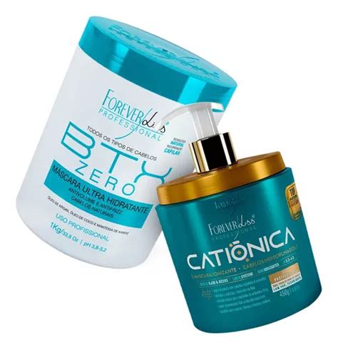 Kit Forever Liss Btx Zero 1000g Máscara Catiônica 450g Mercadolivre