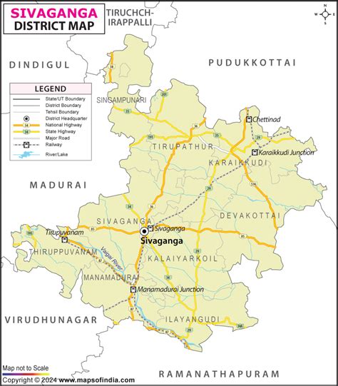 Sivaganga District Map