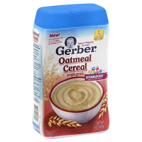 Upc Gerber Oatmeal Cereal Single Grain Oz Upc Lookup