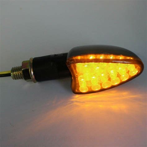 4 X Black Led Turn Signal Indicators Blinker Amber Lights For Honda Xr650l Ebay