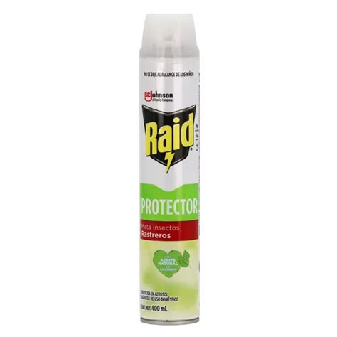 Insecticida En Aerosol Raid Protector Insectos Rastreros 400ml Meses