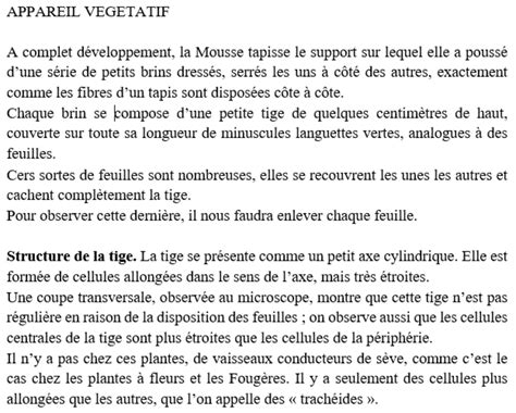 Exercice Svt Me Plantes Sans Fleurs Appareil V G Tatif Incomplet