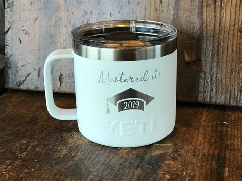 14oz Custom Engraved Yeti Mug Vacuum Sealed Mug With Handle Etsy