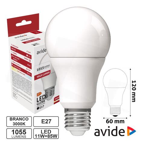 Abg27ww 11w Apd Lâmpada Led Dimável E27 Globo A60 11w 230v 3000k 1055lm