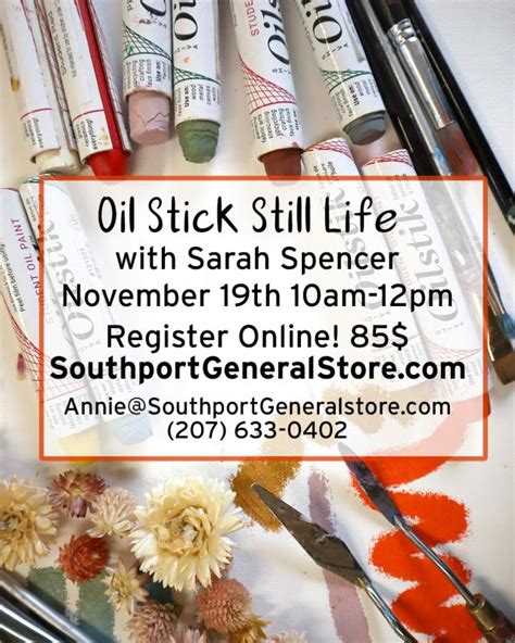 Oil Stick Still Life Painting 11/19 | Boothbay Register