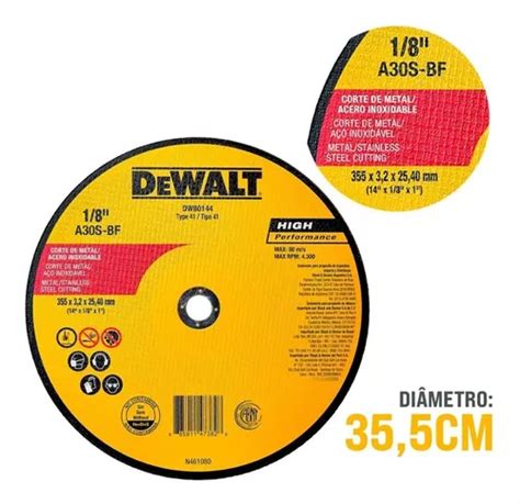 20 Disco De Corte Metal Inox 14 X3 2mm X1 Dw80144 Dewalt MercadoLivre