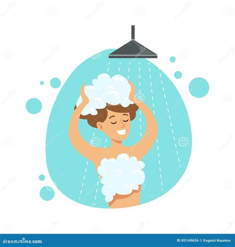 Girl Washing Hair In Shower Part Of People In The Bathroom Doing Their