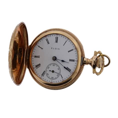 Sold Price Elgin 14k Gold Hunter Case Pocket Watch March 1 0119 1100 Am Edt