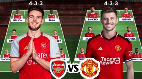 Arsenal Vs Man United Head To Head Potential Starting Lineup Friendly Match 2023 2024 Youtube