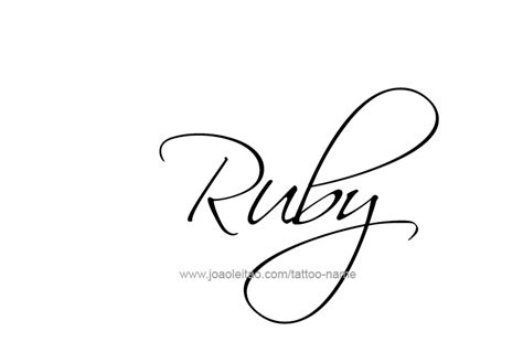 Ruby Name Tattoo Designs