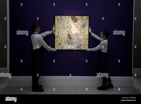 Gustav Klimt S Dame Mit Faecher Lady With A Fan Is Displayed At