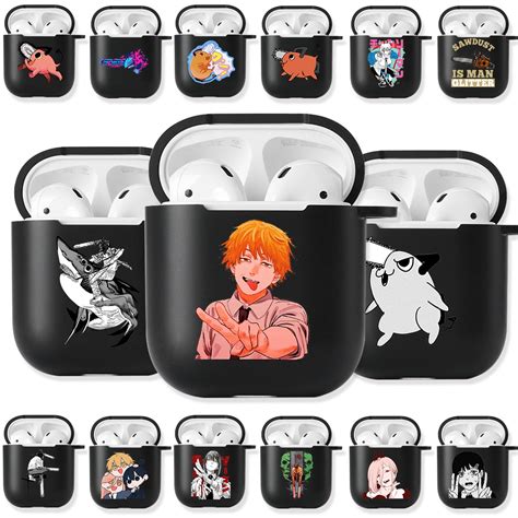 Anime Chainsaw Man Figures Soft Silicone Case For Airpods Pro 3 2 1 Power Denji Makima Aki