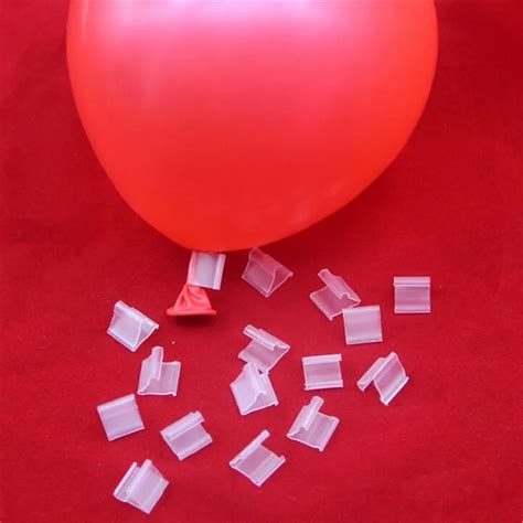 100pcs Latex Balloon PVC Clips Balloons Sealing Clamps Balls ...