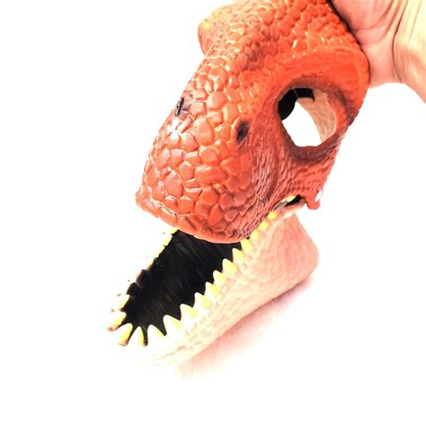 Latex Rubber Cosplay Dinosaur Face Mask Property Room