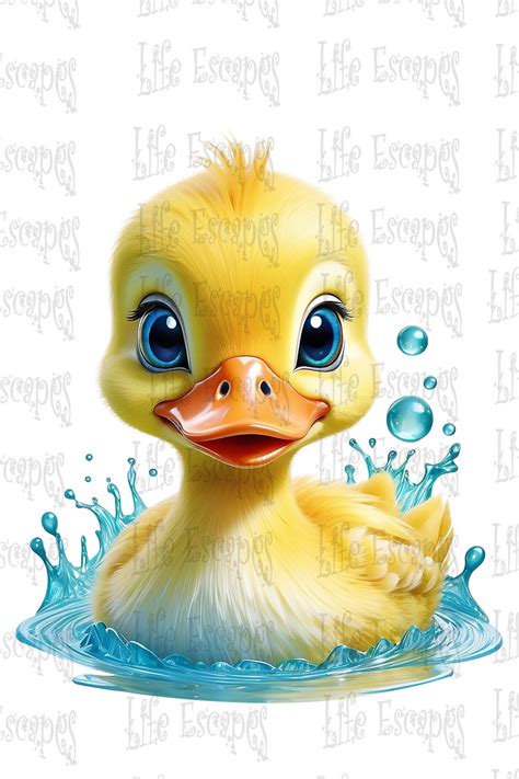 Printable Cute Baby Duck Clipart Bundle Set 3 PNG Commercial Use