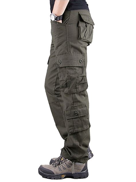 Mens Military Work Pants Hiking Cargo Pants Tactical Pants 8 Pockets