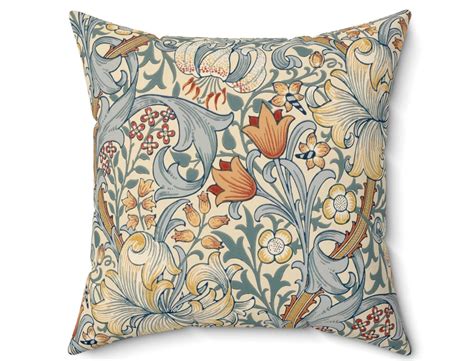 William Morris Golden Lily Pillow Cover Insert Botanical Cushion