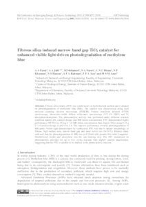 Fibrous Silica Induced Narrow Band Gap Tio Catalyst For Enhanced