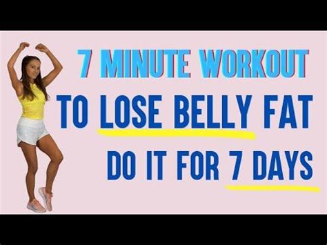 7 day challenge 7 minute workout to lose belly fat home workout to lose ...