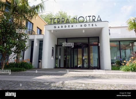 Entrance To Terra Nostra Garden Hotel Furnas Sao Miguel Azores Stock