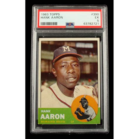 Hank Aaron 1963 Topps 390 PSA 5 Pristine Auction